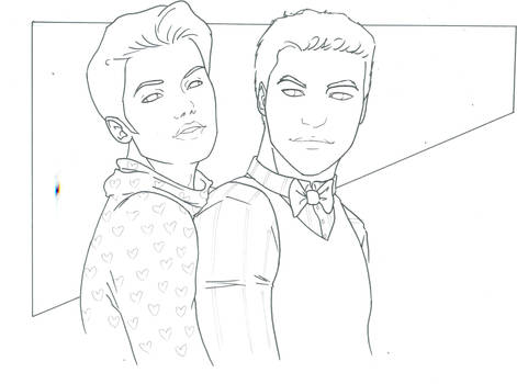 Klaine Line Art