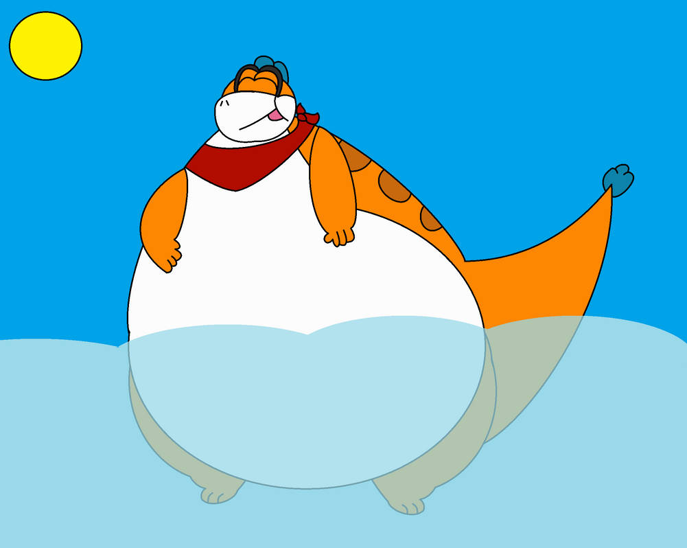 Plessie inflated himself into a pool toy by eddybobed on DeviantArt
