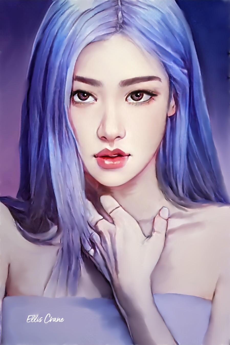 BlackPink - Rose (with blue hair) by EllisC50 on DeviantArt