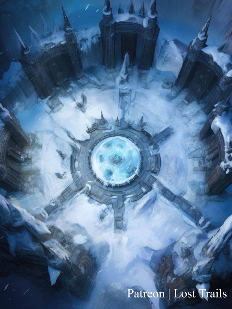 Winter Ritual Map Winter Shrine Battlemap by LostTrailsMaps on DeviantArt