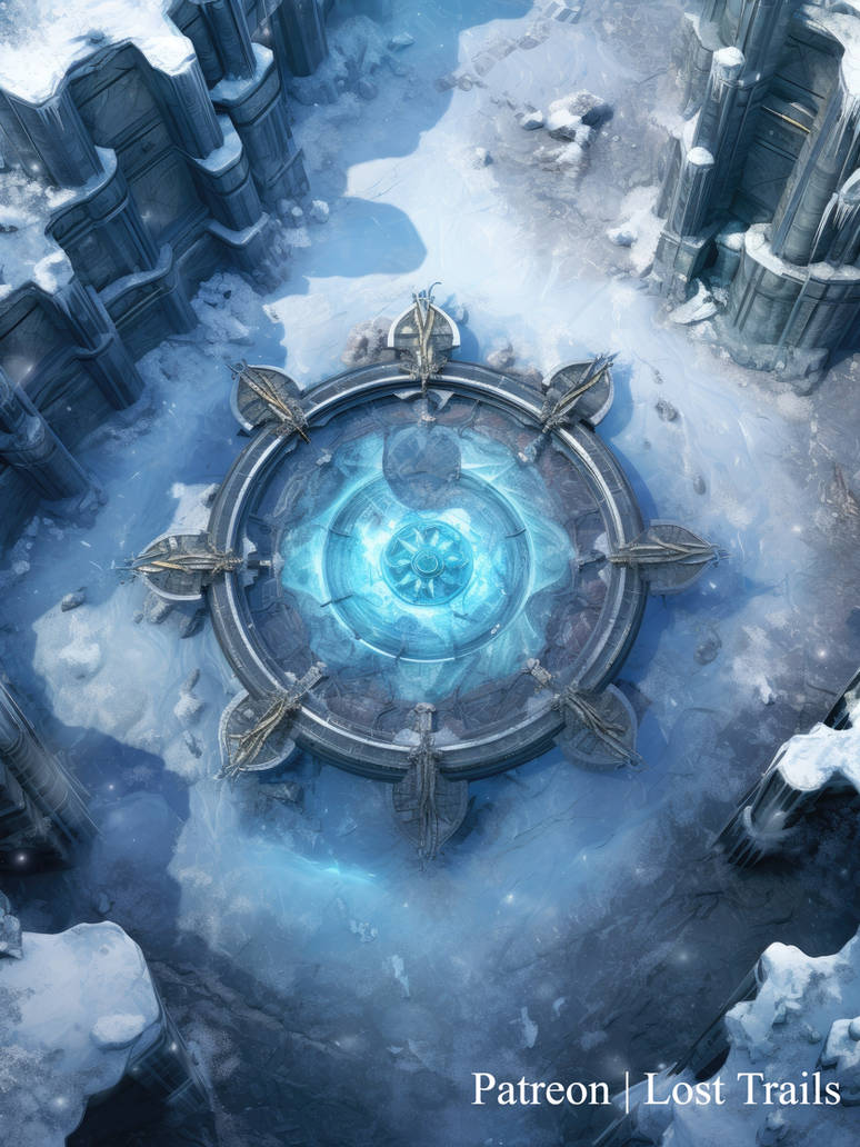 Winter Ritual Map Winter Shrine Battlemap by LostTrailsMaps on DeviantArt