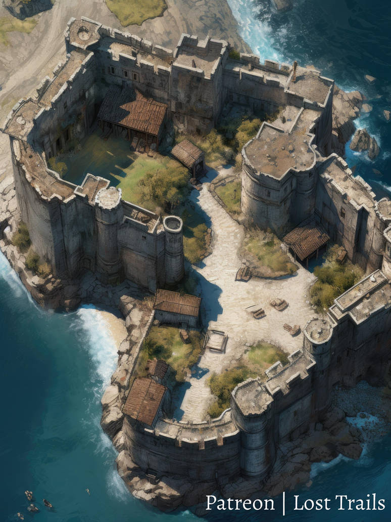Fortress Battlemap by LostTrailsMaps on DeviantArt