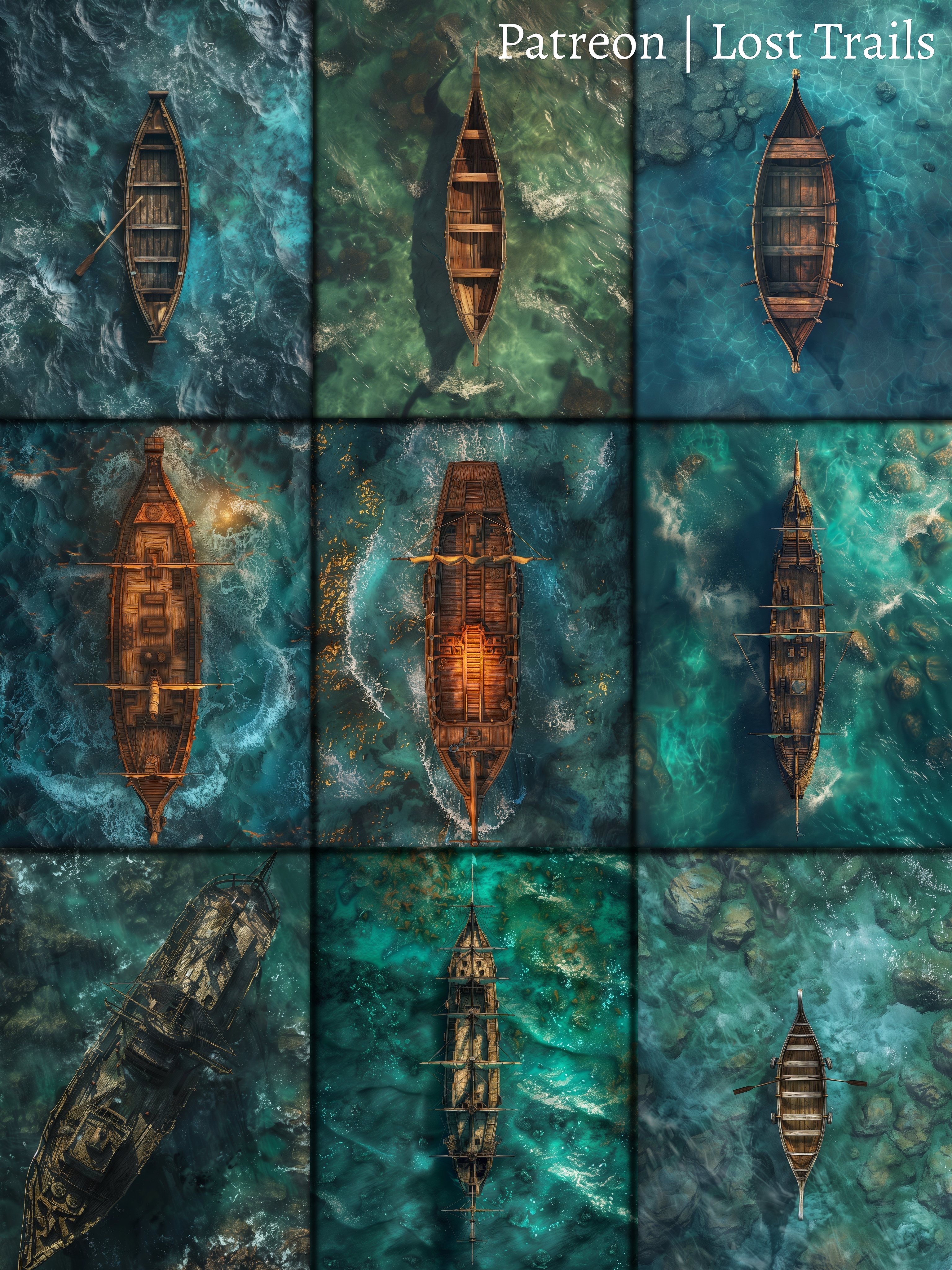 Battle Map Raft Ships Vessels Battlemap Pack by LostTrailsMaps on DeviantArt