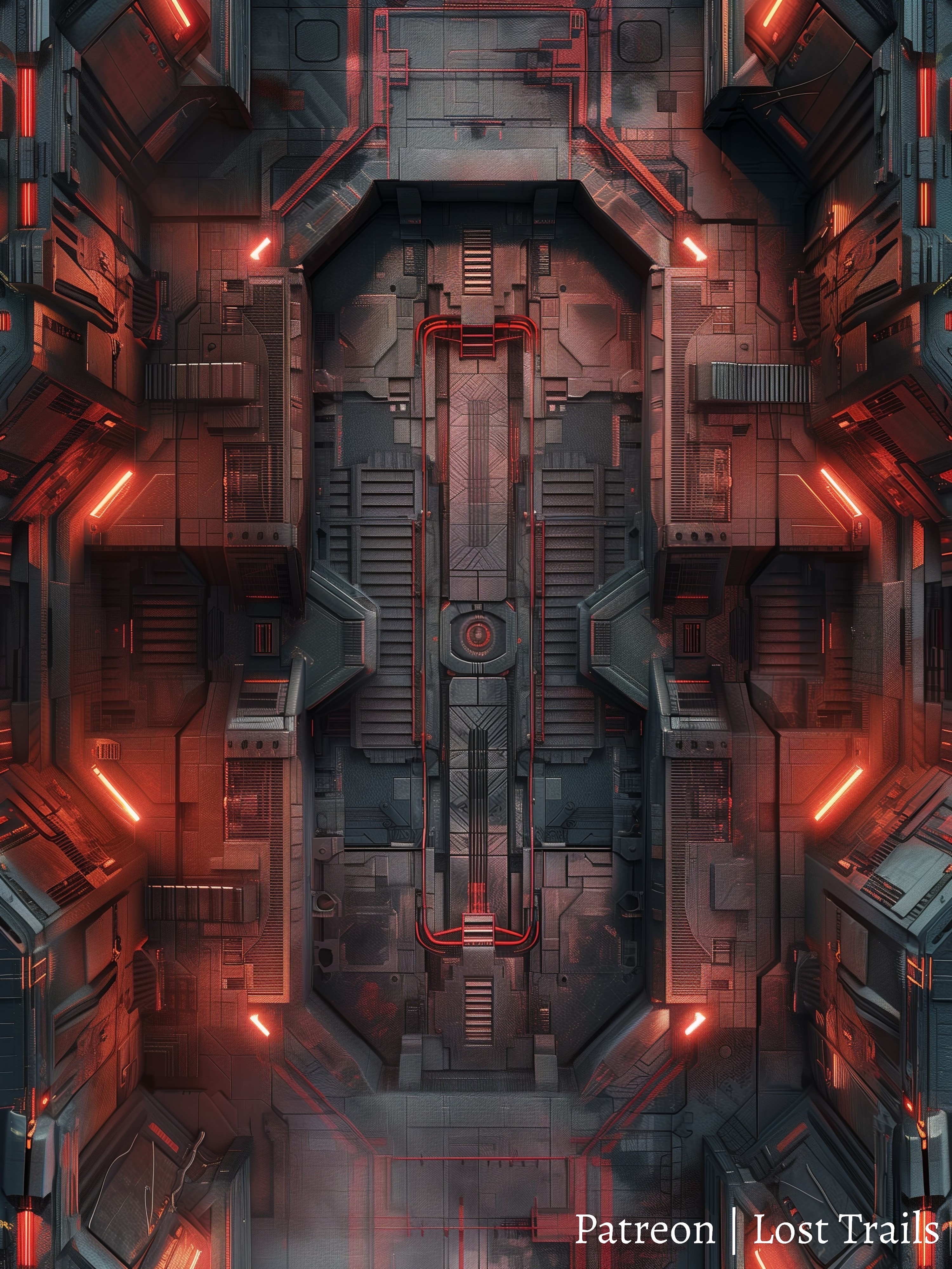 Sci Fi Ship Interior Battlemap by LostTrailsMaps on DeviantArt