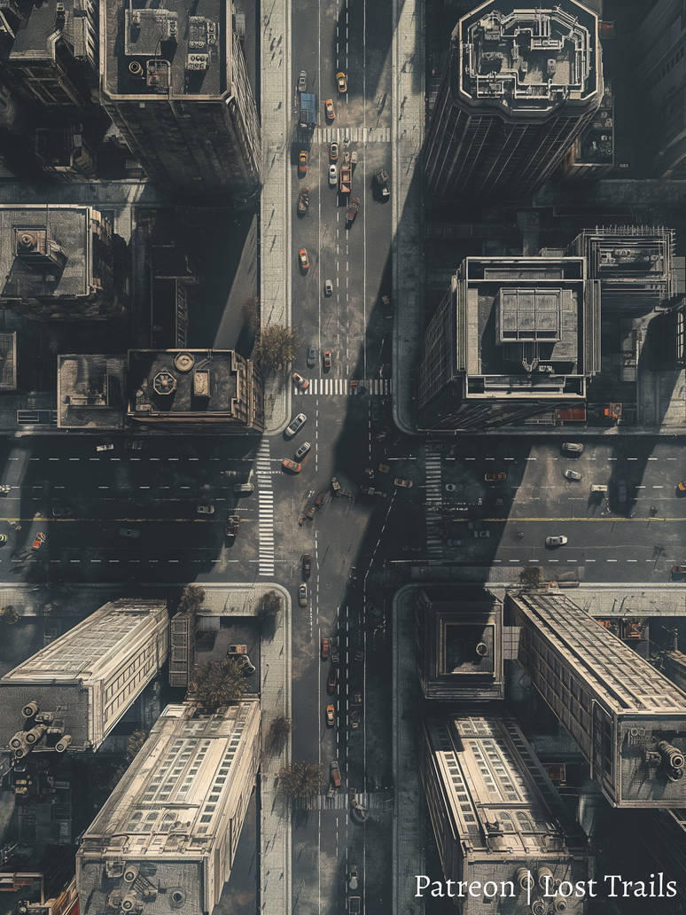 Modern City Ruins Battlemap by LostTrailsMaps on DeviantArt