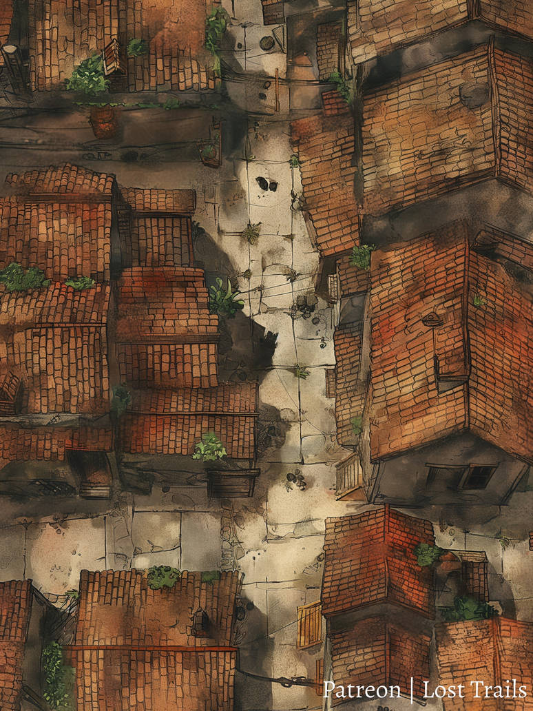 Waterdeep Slums Map Slums Battlemap by LostTrailsMaps on DeviantArt