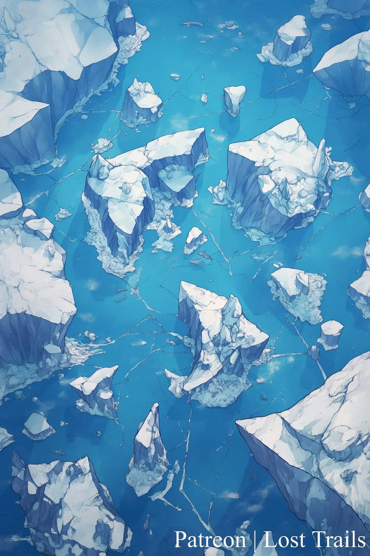 Icebergs Battlemap by LostTrailsMaps on DeviantArt