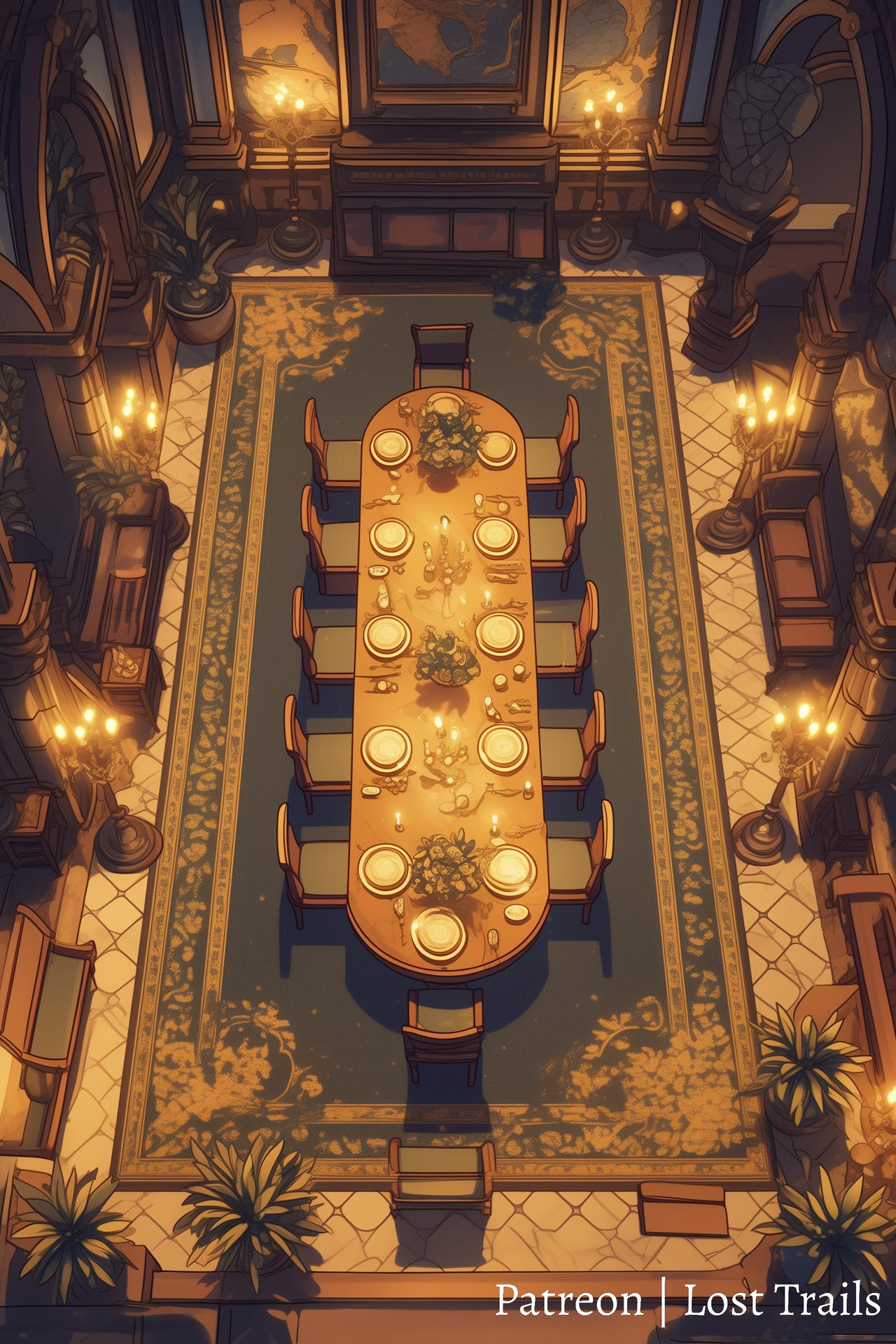 Butchery Battle Map Dining Room Battlemap by LostTrailsMaps on DeviantArt