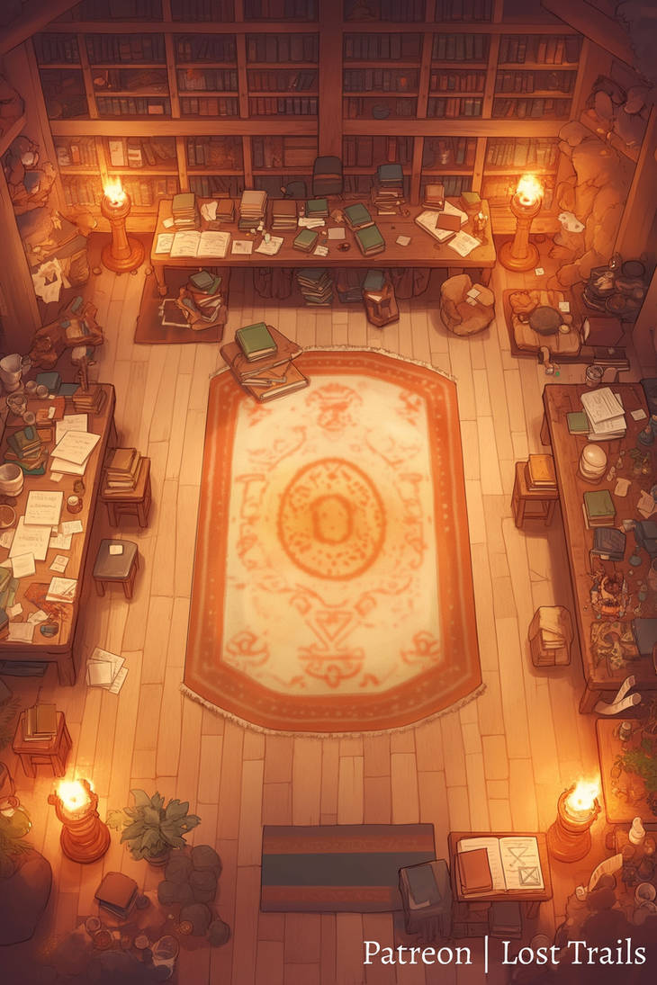 Endless Runner Library Map Libary Battlmap by LostTrailsMaps on DeviantArt