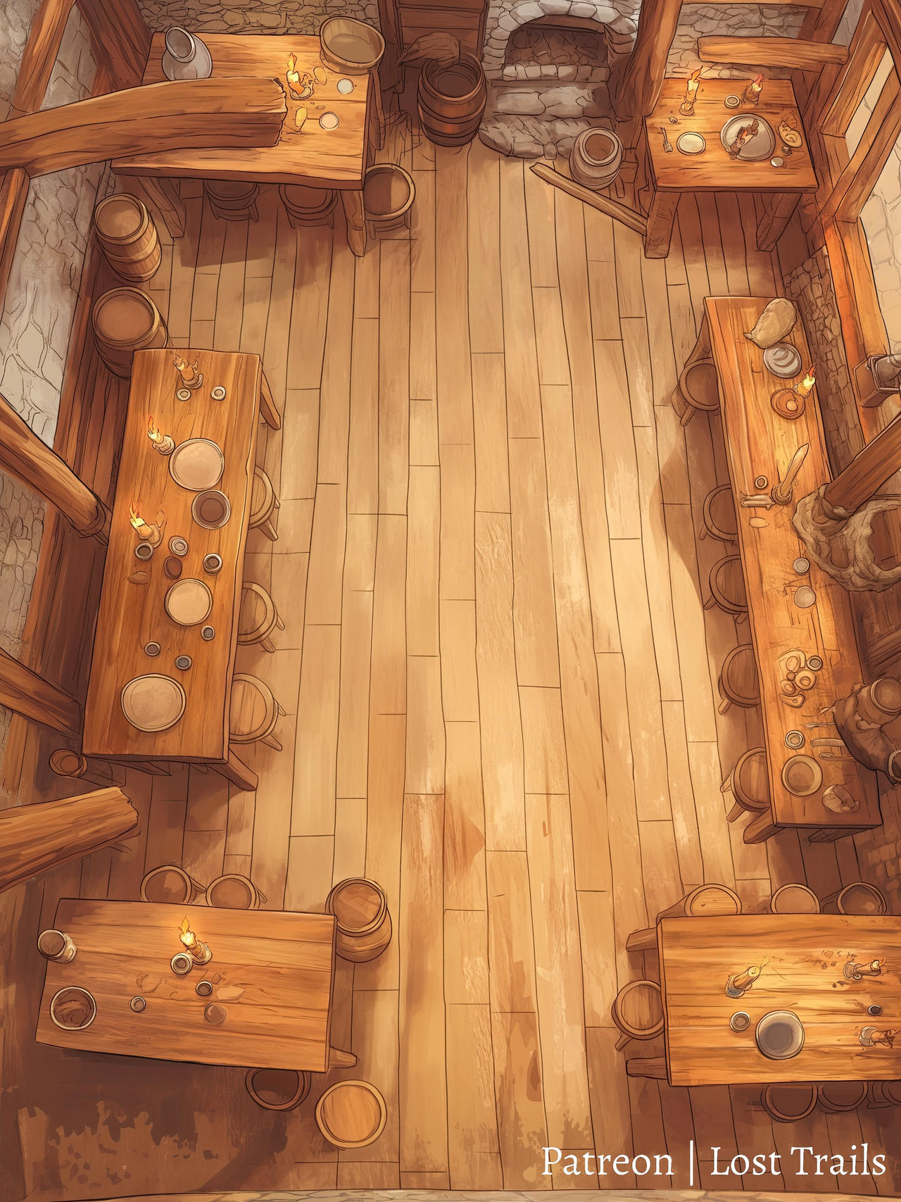 Butchery Battle Map Tavern Kitchen Battlemap by LostTrailsMaps on DeviantArt