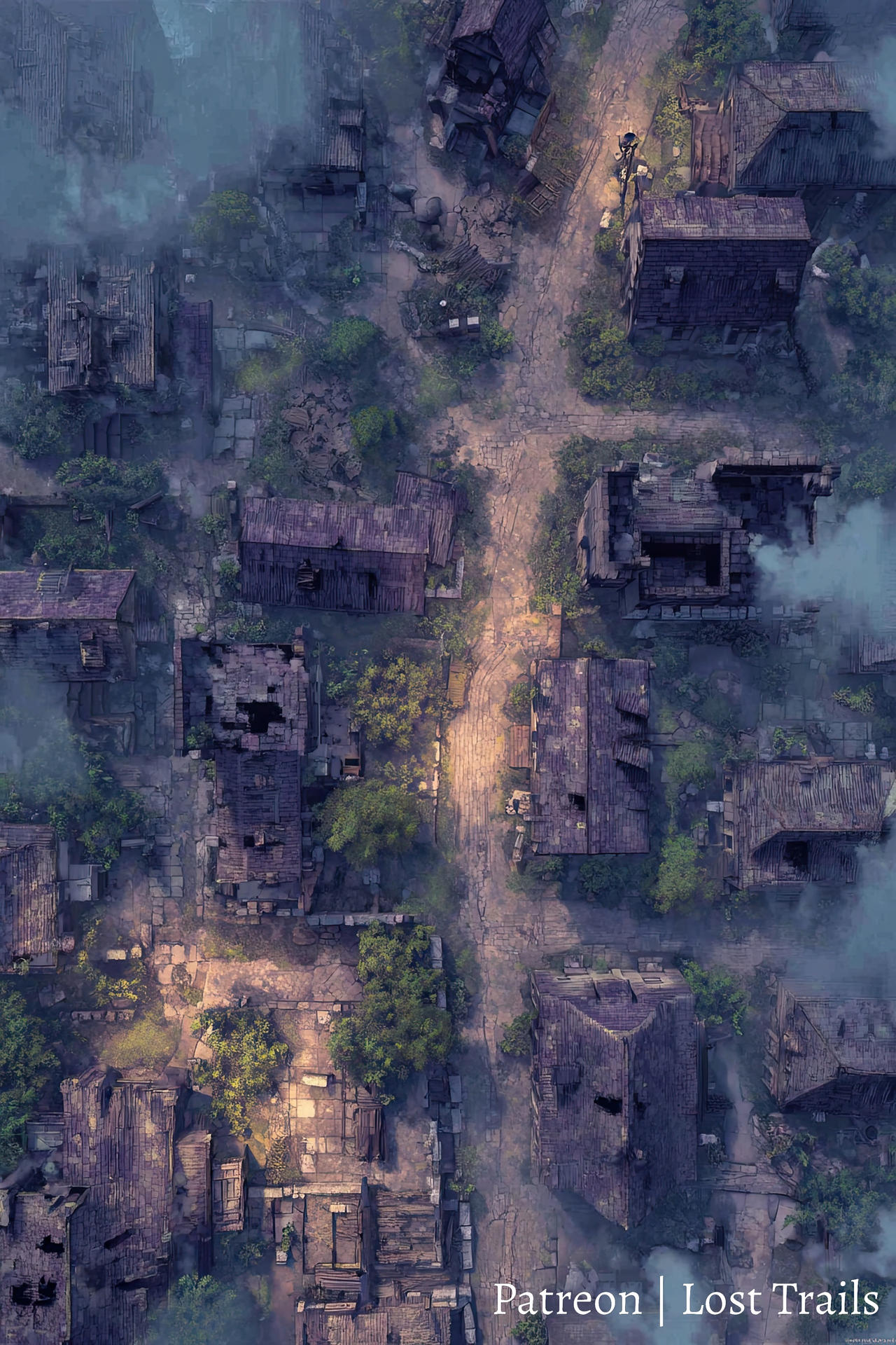 Hunted Map Overview Haunted City Battlemap by LostTrailsMaps on DeviantArt