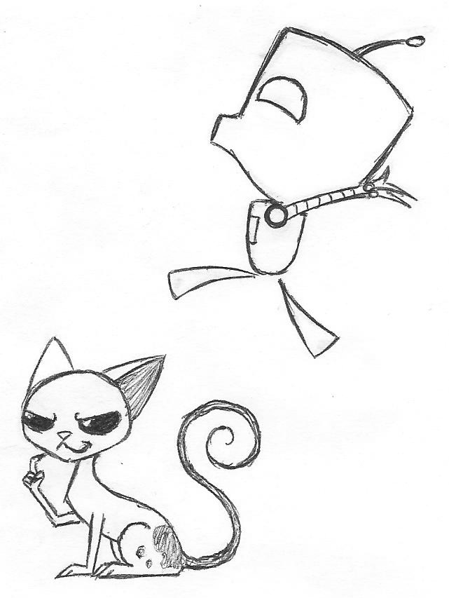 Gir and Mr. Kat!