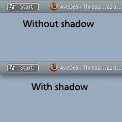 Taskbar Shadow using AveDesk