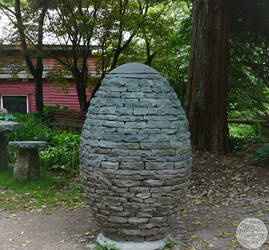 egg cairn with color gradiant