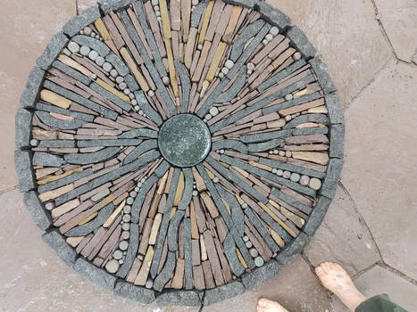 fire circle, stone art