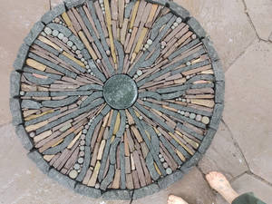 fire circle, stone art