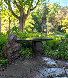 Boulder Bench And Flagstone