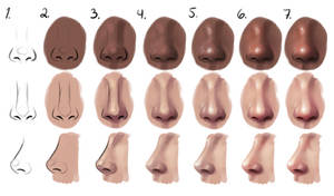 Semi-realism nose - step by step