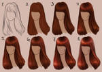 Semi-realistic STRAIGHT HAIR - step by step