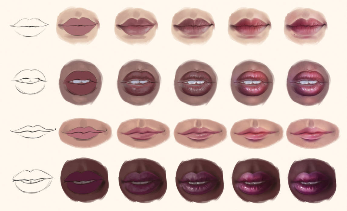 Modeling Lip Geometry Lip Study - Step by Step by SandraWinther on DeviantArt