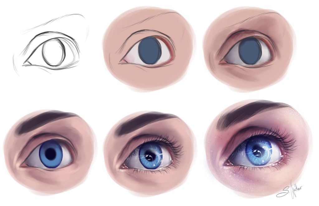 Eye Study - Step by Step by SandraWinther on DeviantArt