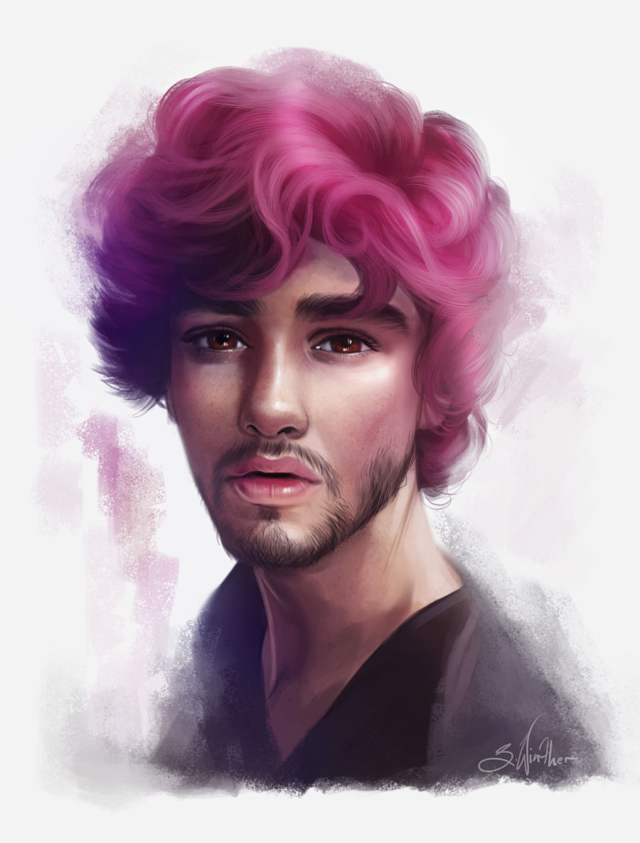 Man with pink hair by SandraWinther on DeviantArt