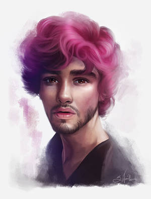 Man with pink hair by SandraWinther