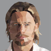 Brad Pitt Low Poly Portrait