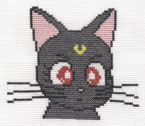 Luna from Sailor Moon cross stitch