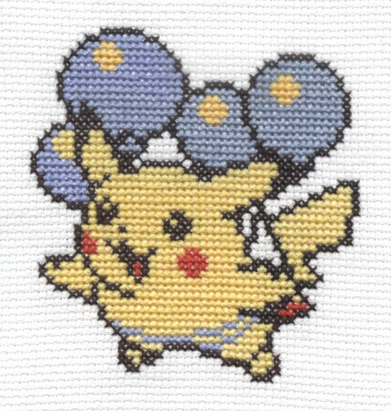 Animated Running Pikachu Cross Stitch