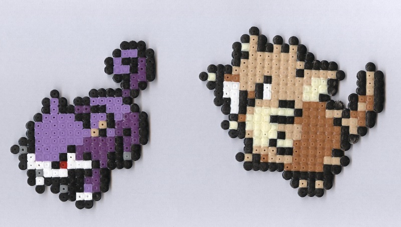 Hama Bead Rattata and Raticate