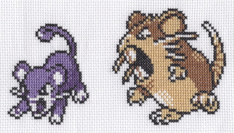 Flying Pikachu from Pokemon Yellow cross stitch by Lil-Samuu