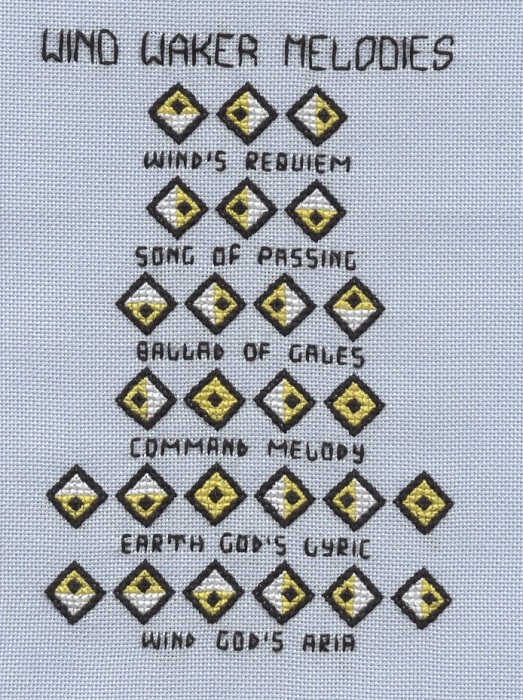 Zelda Wind Waker Melodies cross stitch