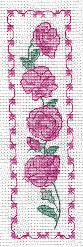 Purple Flowers bookmark cross stitch