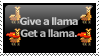 Give A Llama Get A Llama Stamp by eexi