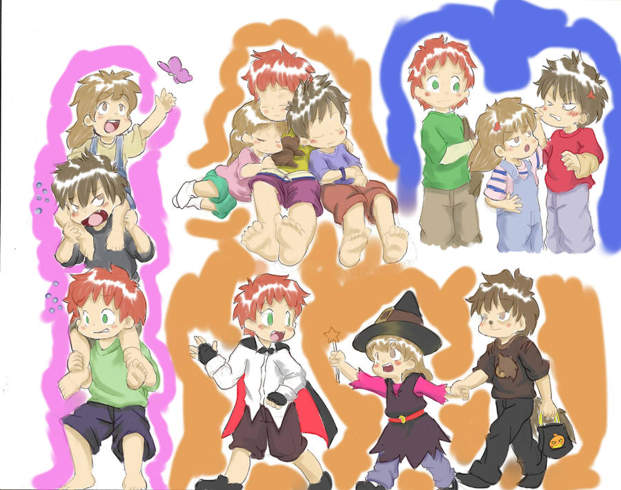 The trio sketches by dcrisisbeta on DeviantArt