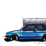 Golf GTI fast sketch