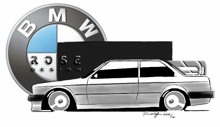 BMW E30 digital sketch