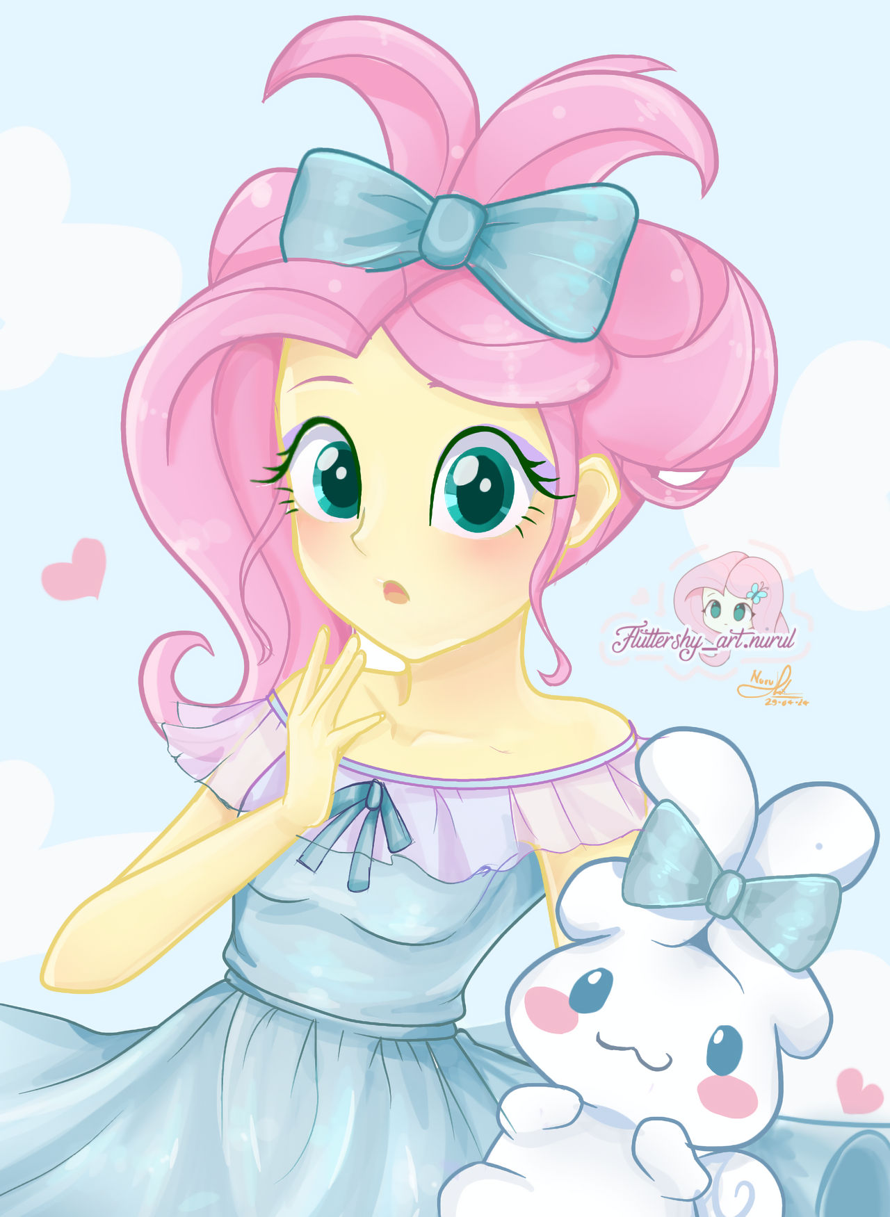 Flutteroll Deviantart Fluttershy cinnamoroll , by fluttershyartnurul5 on DeviantArt