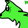 Neon Green Wolf Adoptable(Open) 10 points