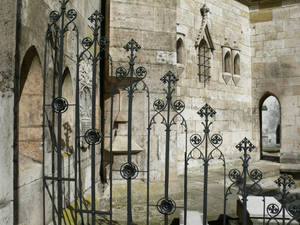 Iron fence at the back of the cathedral