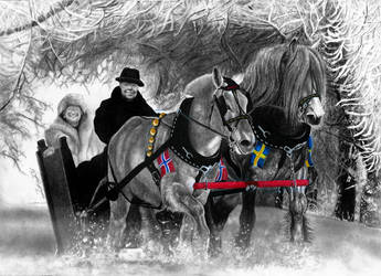 Winter sleigh ride by Yankeestyle94