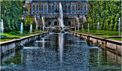 The Fountains of Peterhof,HDR