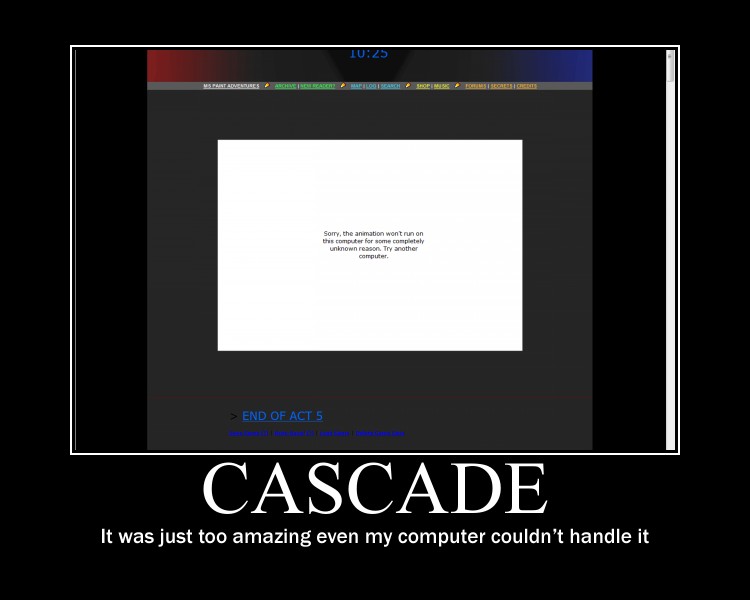 Cascade motivational poster