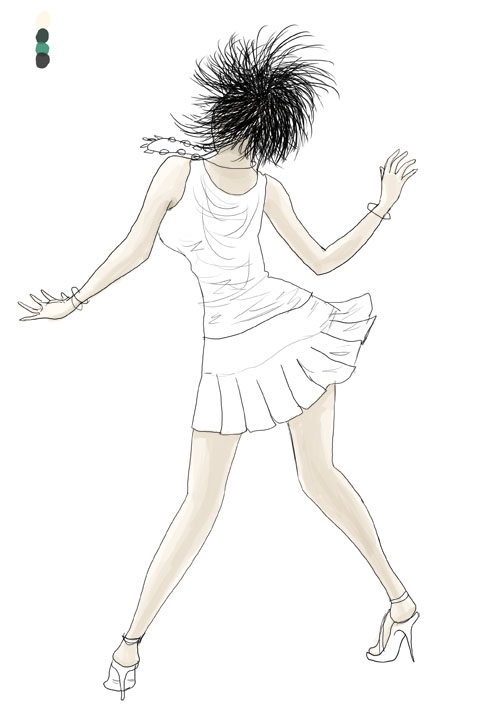 Dancing girl, not done