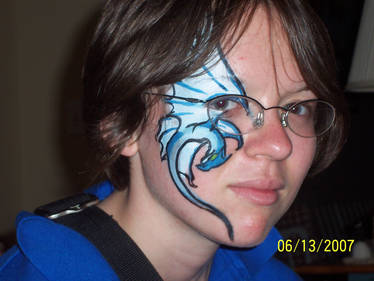 blue dragon face