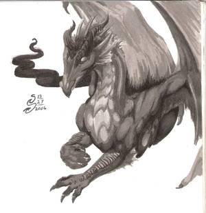 grayscale dragon