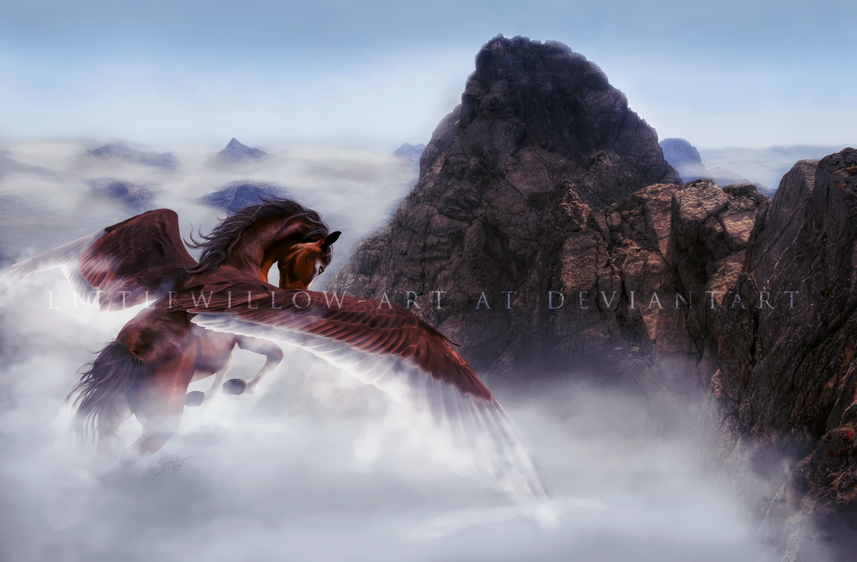 above the clouds by littlewillow-art
