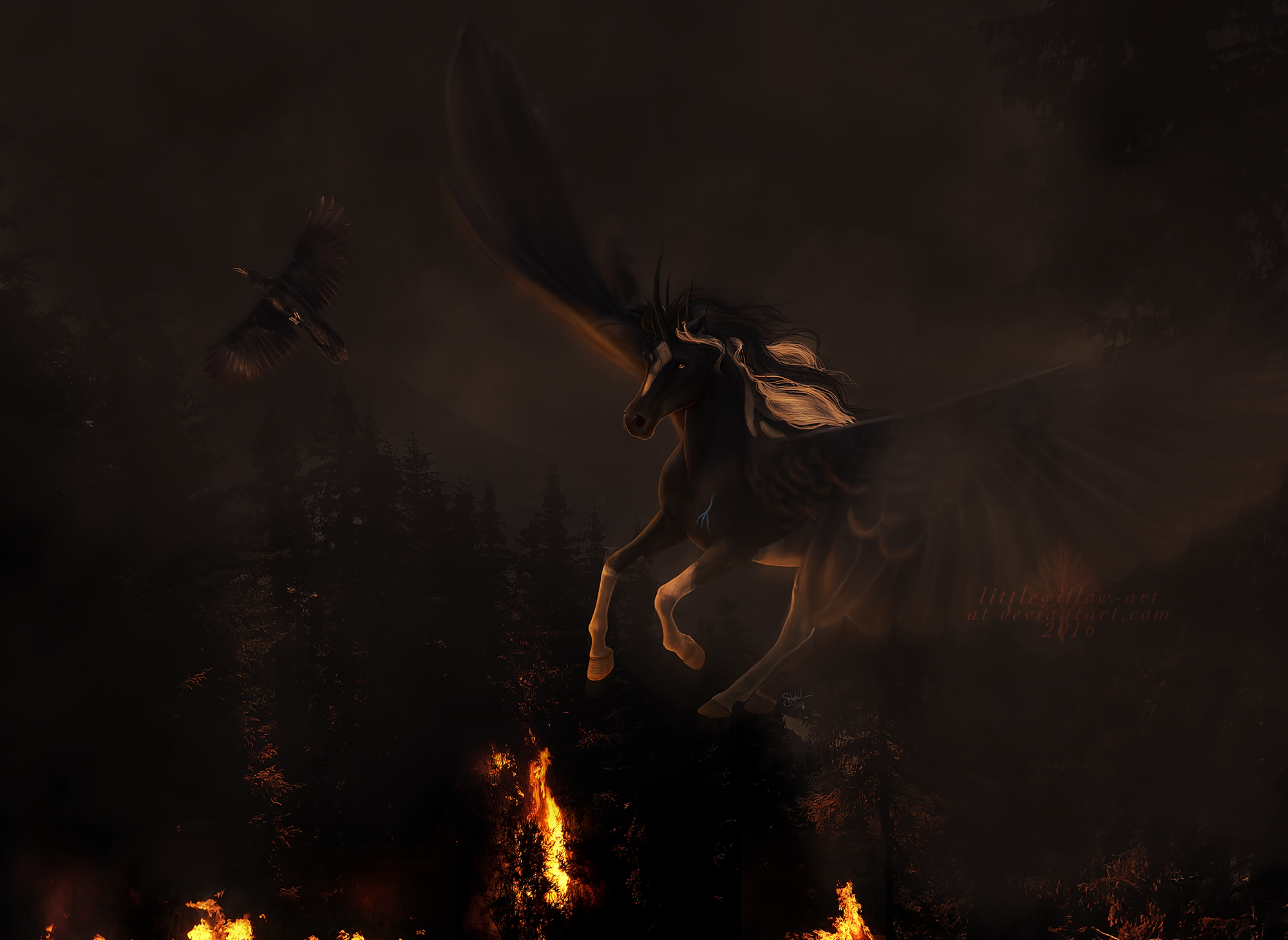my world's on fire by littlewillow-art