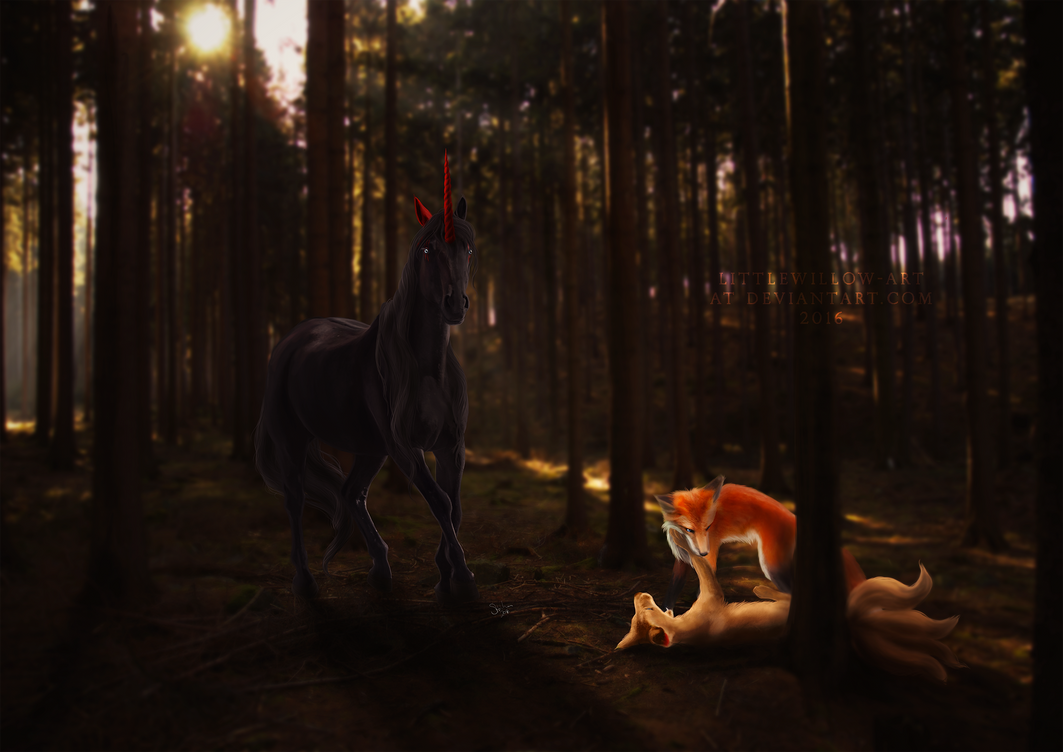 a boy and his foxes by littlewillow-art